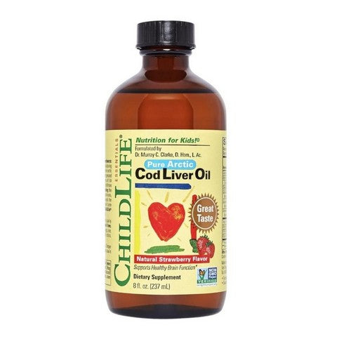 Cod Liver Oil Natural Strawberry 8 Oz by Child Life Essentials