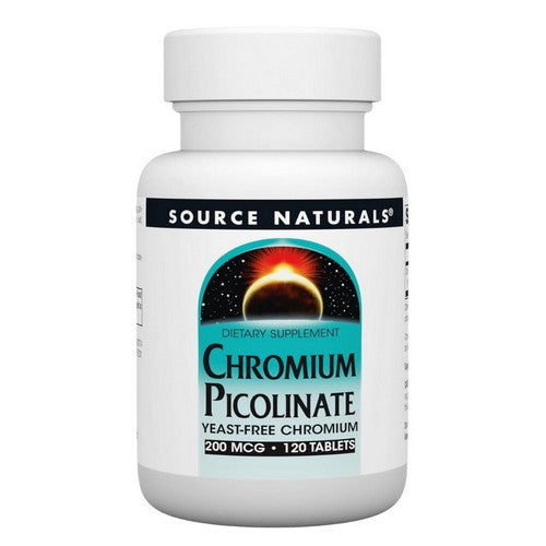 Chromium Picolinate Yeast Free 120 Tabs by Source Naturals