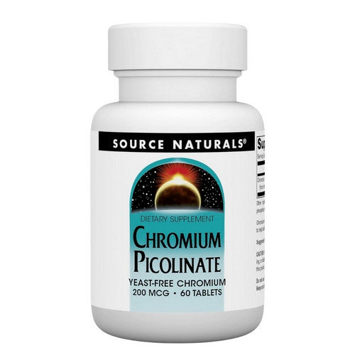 Chromium Picolinate Yeast Free 60 Tabs by Source Naturals
