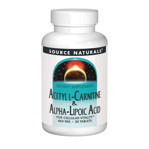Acetyl L-Carnitine And Alpha-Lipoic Acid 30 Tabs by Source Naturals