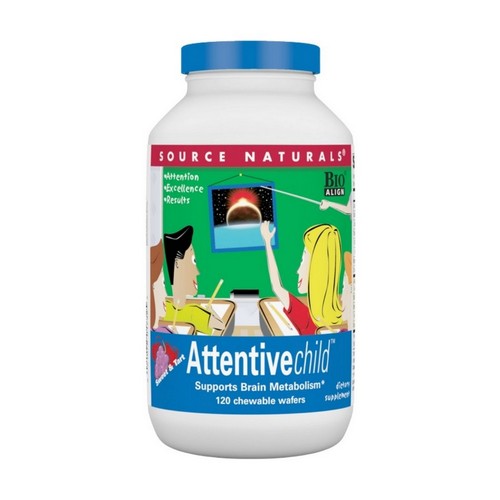 Attentive Child Sweet And Tart 120 Chewable Wafers by Source Naturals