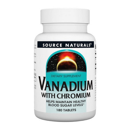Vanadium With Chromium 180 Tabs by Source Naturals