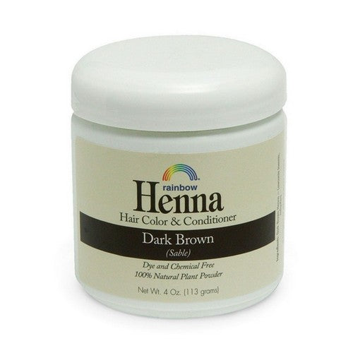 Henna Hair Color And Conditioner Dark Brown Sable 4 Oz by Rainbow Research