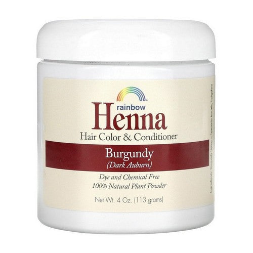 Henna Hair Color And Conditioner Burgundy Dark Auburn 4 Oz by Rainbow Research