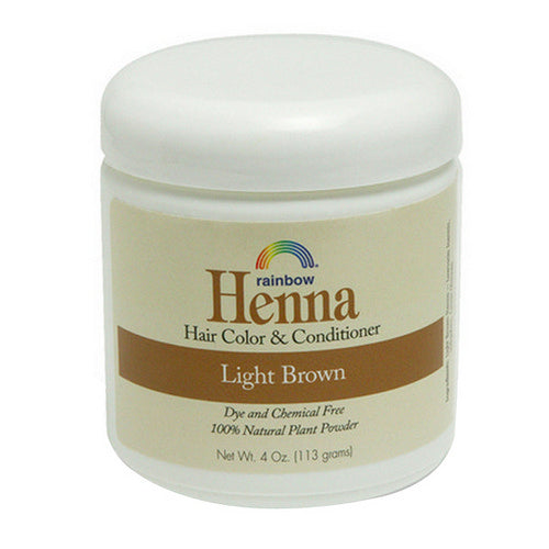 Henna Hair Colour And Conditioner Light Brown 4 Oz by Rainbow Research