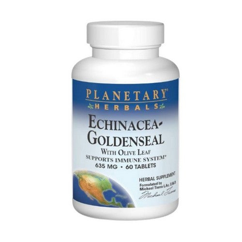 Echinacea-Goldenseal with Olive Leaf 60 Tabs by Planetary Herbals