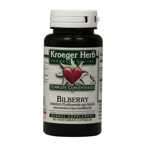 Bilberry 25% 90 Veg Caps by Kroeger Herb