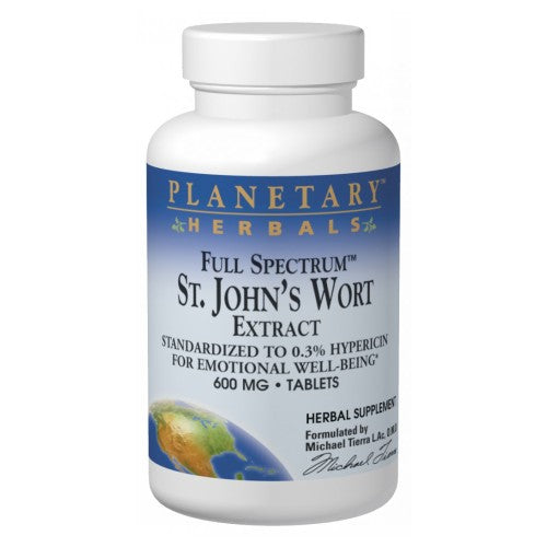 Full Spectrum St. John's Wort Extract 60 Tabs by Planetary Herbals