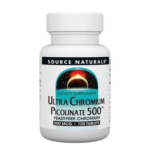Ultra Chromium Picolinate 500 120 Tabs by Source Naturals