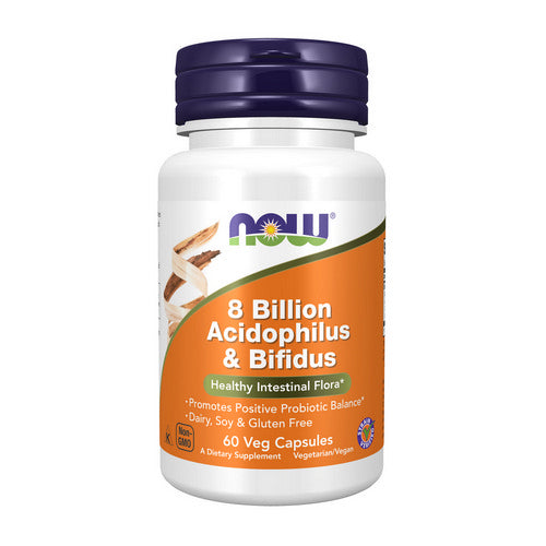 8 Billion Acidophilus & Bifidus 60 Veg Caps by Now Foods