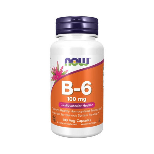 Vitamin B-6 100 Veg Caps by Now Foods