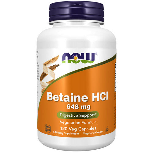 Betaine HCl 120 Veg Caps by Now Foods