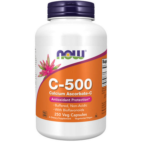 Vitamin C-500 Calcium Ascorbate-C 250 Veg Caps by Now Foods
