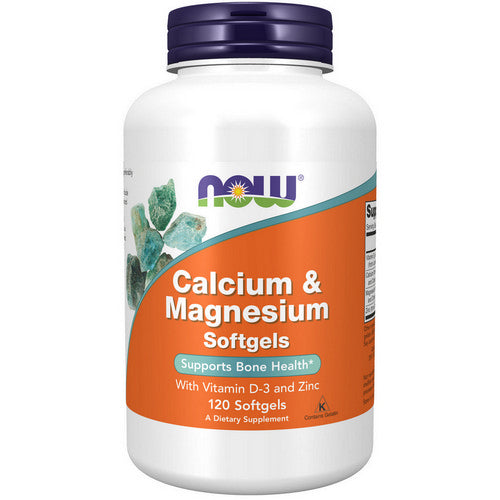 Calcium & Magnesium 120 Softgels by Now Foods