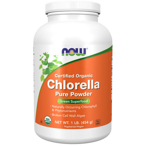 Organic Chlorella Pure Powder 1 Lb by Now Foods