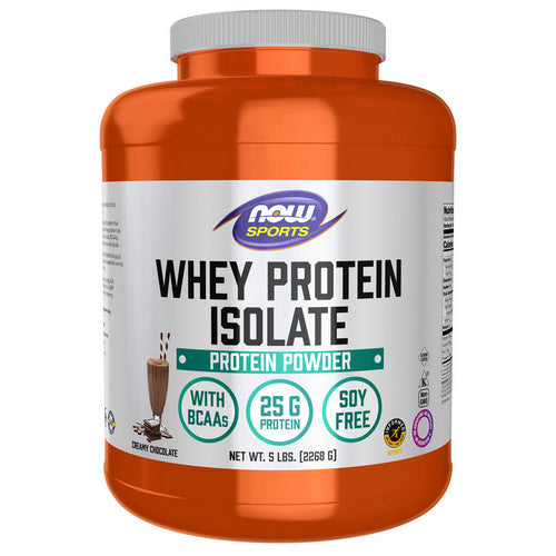 Chocolate Whey Protein Isolate 5 Lb by Now Foods
