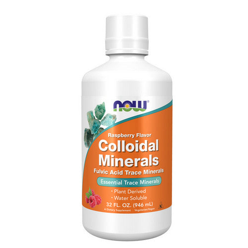 Colloidal Minerals Raspberry 32 Oz by Now Foods