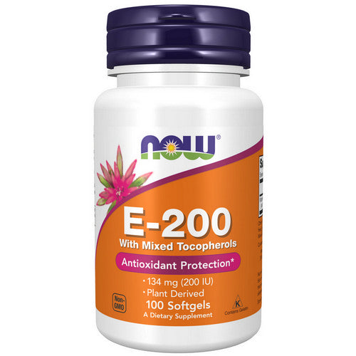 Vitamin E-200 With Mixed Tocopherols 100 Softgels by Now Foods