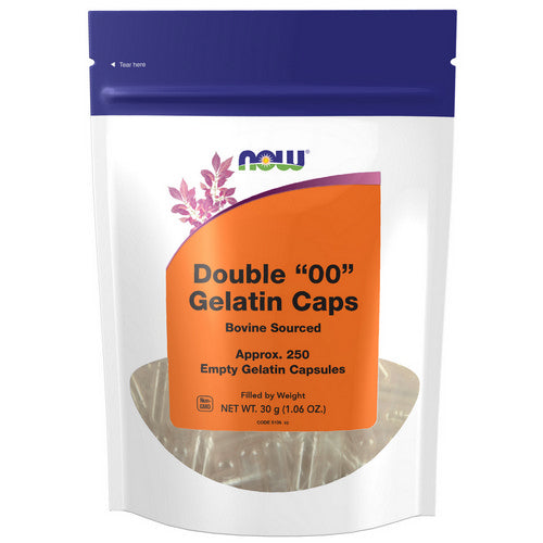 Empty Capsules Gelatin Double 00 250 Caps by Now Foods