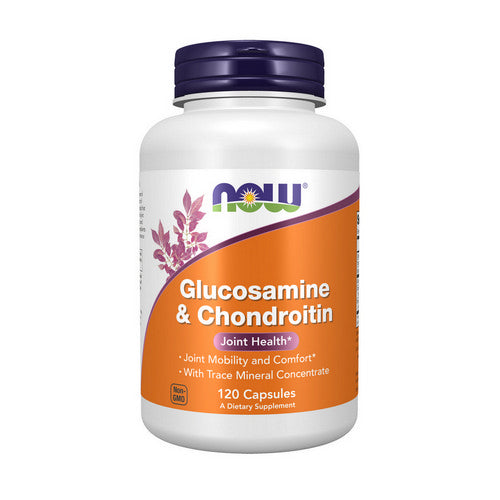Glucosamine & Chondroitin with Trace Mineral Concentrate 120 Veg Caps by Now Foods