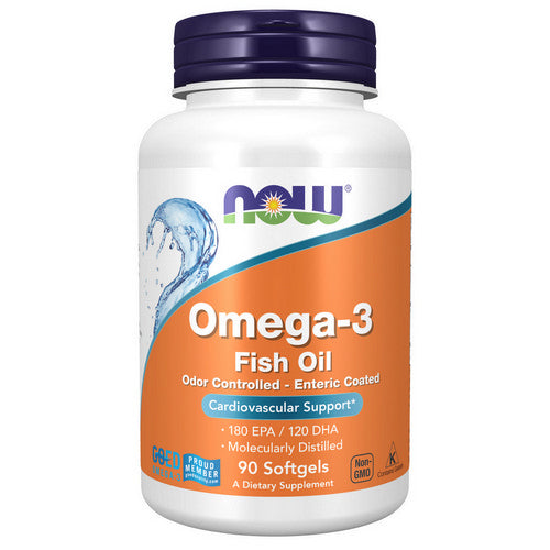 Molecularly Distilled Omega-3 90 Sgels by Now Foods