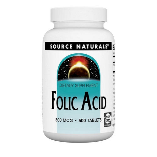 Folic Acid 500 Tabs by Source Naturals