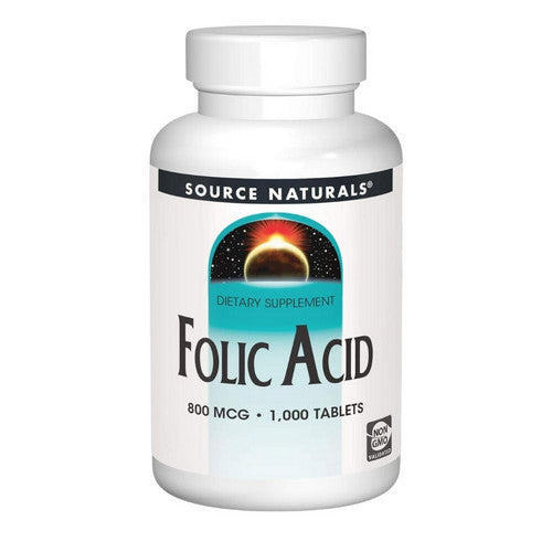 Folic Acid 1000 Tabs by Source Naturals