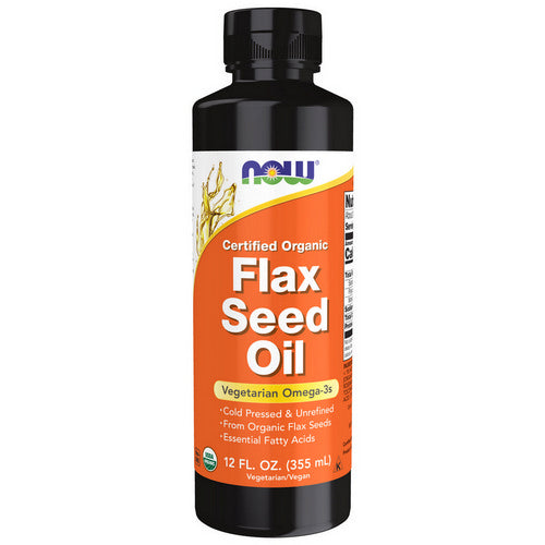 Organic Flax Seed Oil 12 OZ by Now Foods