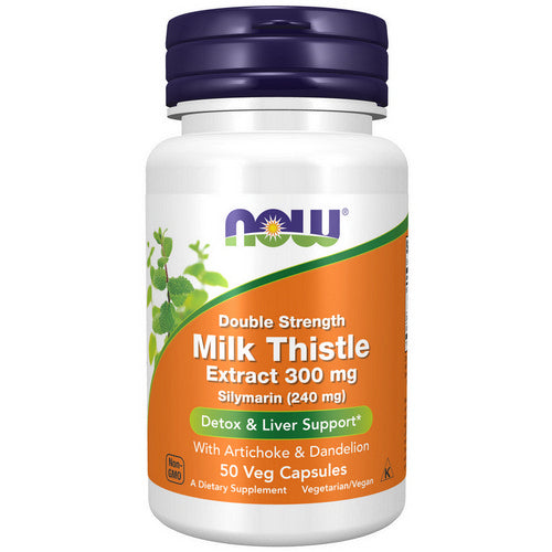 Double Strength Milk Thistle Extract Silymarin 50 Veg Caps by Now Foods