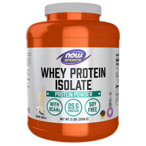 Whey Protein Isolate Creamy Vanilla, 5 lbs by Now Foods