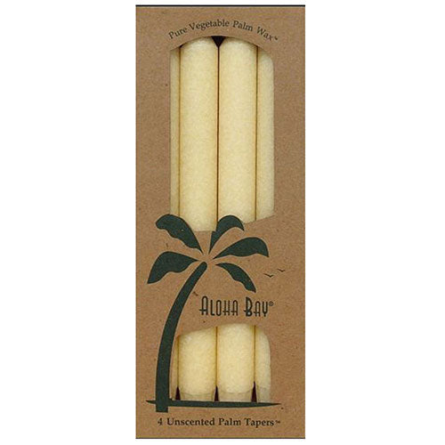 Candle  9 Inch Taper CREAM, 4 PACK by Aloha Bay
