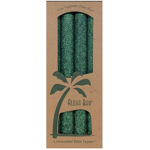 Candle  9 Inch Taper Green, 4 Pack by Aloha Bay