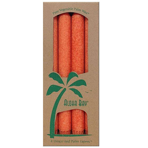 Candle  9 Inch Taper Orange, 4 Pack by Aloha Bay