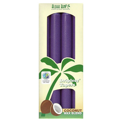 Candle  9 Inch Taper Violet, 4 Pack by Aloha Bay