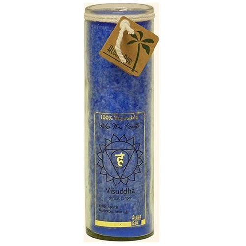 Candle Chakra Jar Unscented Blue,16 OZ by Aloha Bay