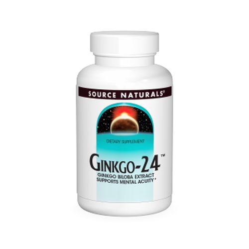 Ginkgo-24 Biloba Extract 60 Tabs by Source Naturals