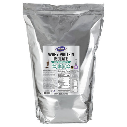 Whey Protein Isolate Natural Dutch Chocolate, 10lb by Now Foods