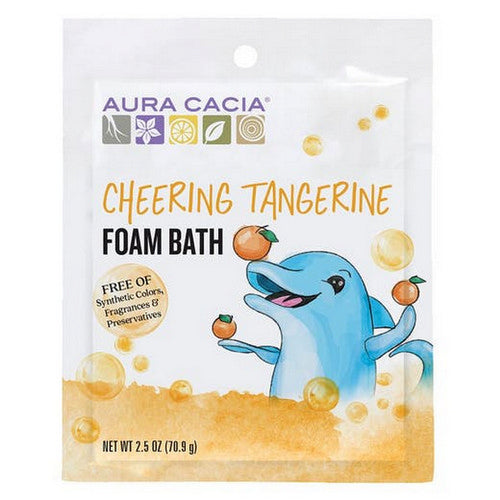 Kids Foam Bath Cheering Tangerine 2.5 Oz by Aura Cacia