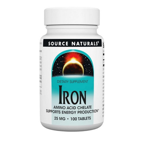 Iron Chelate 100 Tabs by Source Naturals
