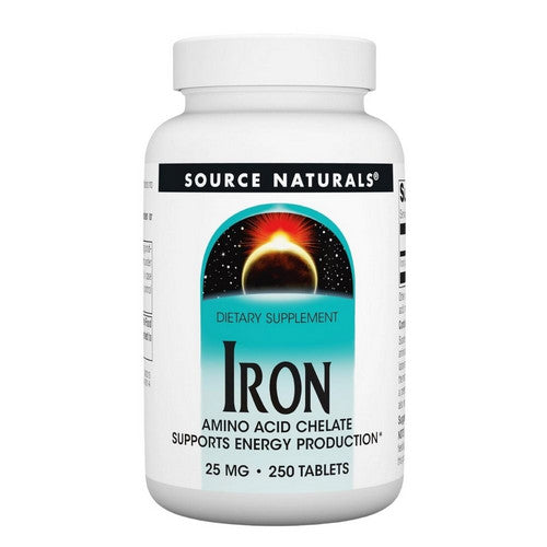 Iron Chelate 250 Tabs by Source Naturals