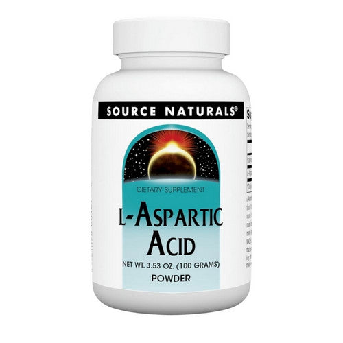 L-Aspartic Acid Powder 3.53 Oz by Source Naturals