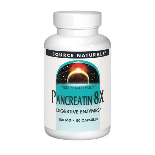 Pancreatin 8x Capsules 50 Caps by Source Naturals