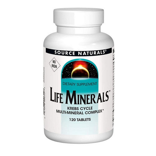Life Minerals No Iron 120 Tabs by Source Naturals