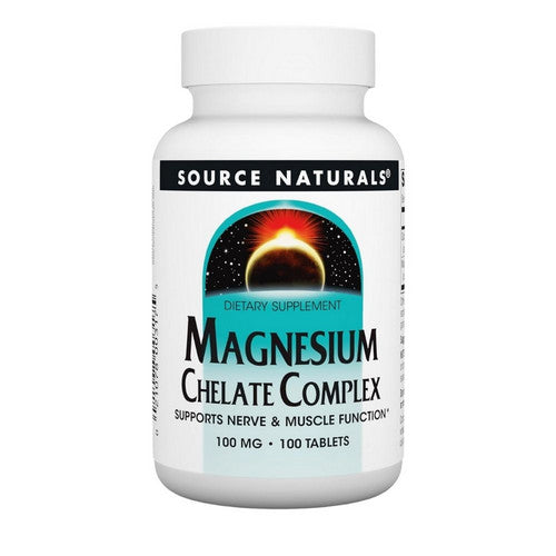 Magnesium Chelate Complex 100 Tabs by Source Naturals