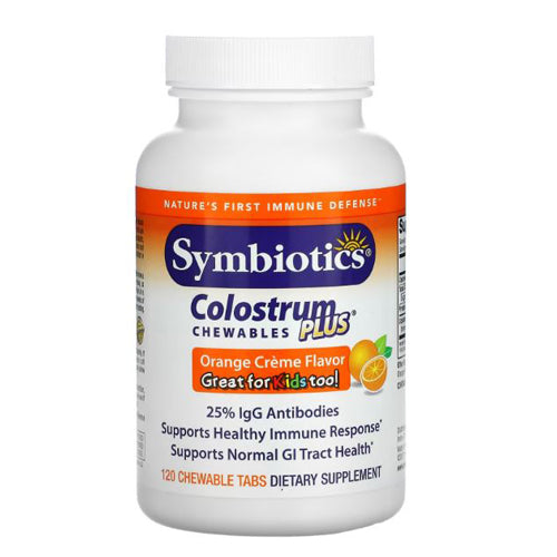 Colostrum Chewables Orange Cream 120 Wafers by Symbiotics