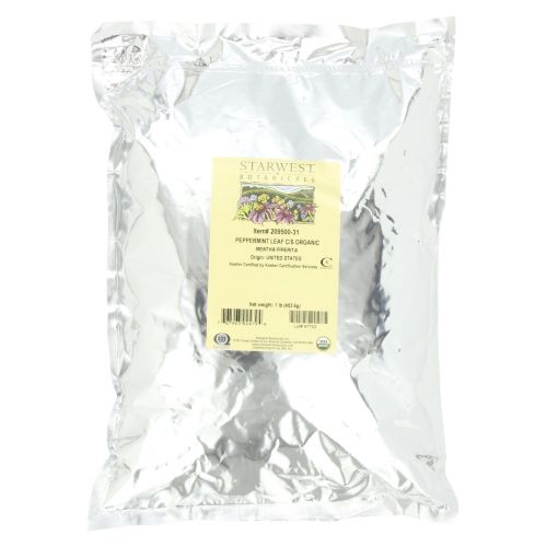 Organic Peppermint Leaf C/s 1 Lb by Starwest Botanicals