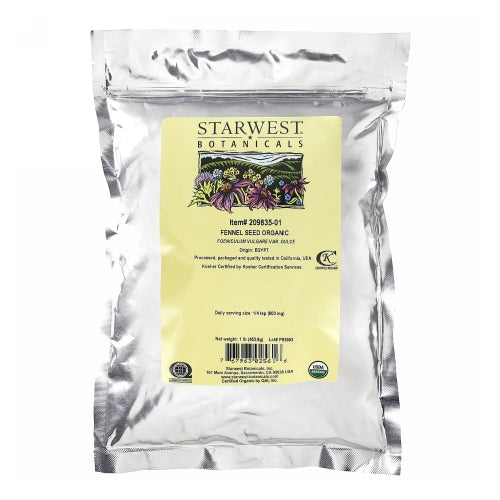 Organic Fennel Seed 1 Lb by Starwest Botanicals