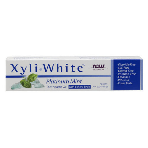 Xyliwhite Platinum Mint with Baking Soda Toothpaste 6.4 Oz by Now Foods
