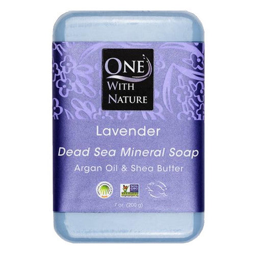 Dead Sea Bar Soap 7 Oz, Lavender by One with Nature