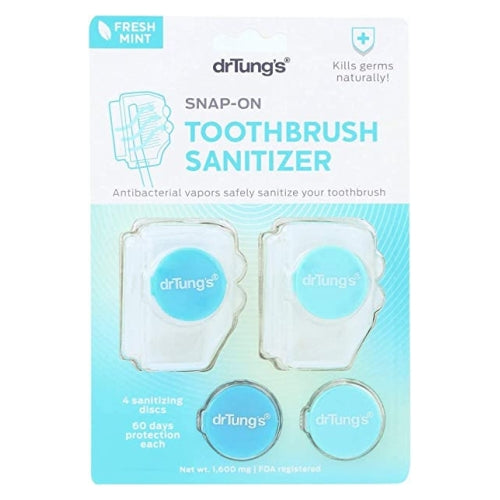 Snap-on Toothbrush Sanitizer 2 refills by Dr. Tungs